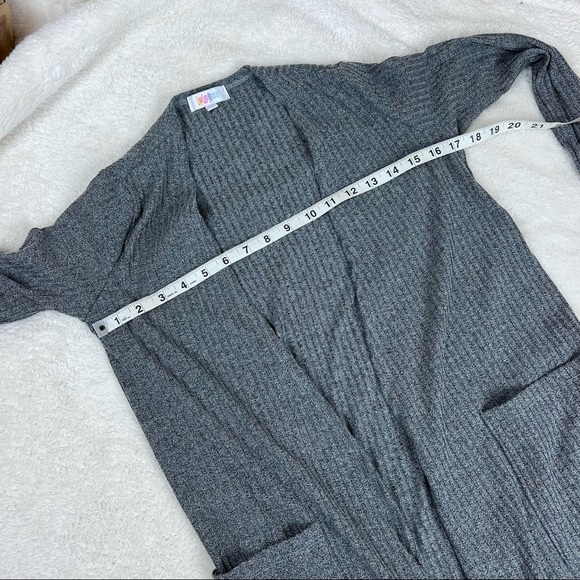 Lularoe Sarah Gray Ribbed Duster Cardigan XS 0-4 - Picture 5 of 7